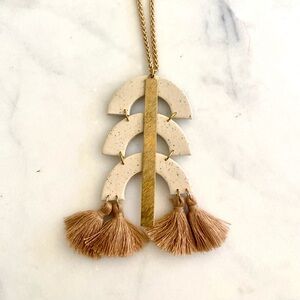 Handmade/Hand crafted polymer clay pendant necklace